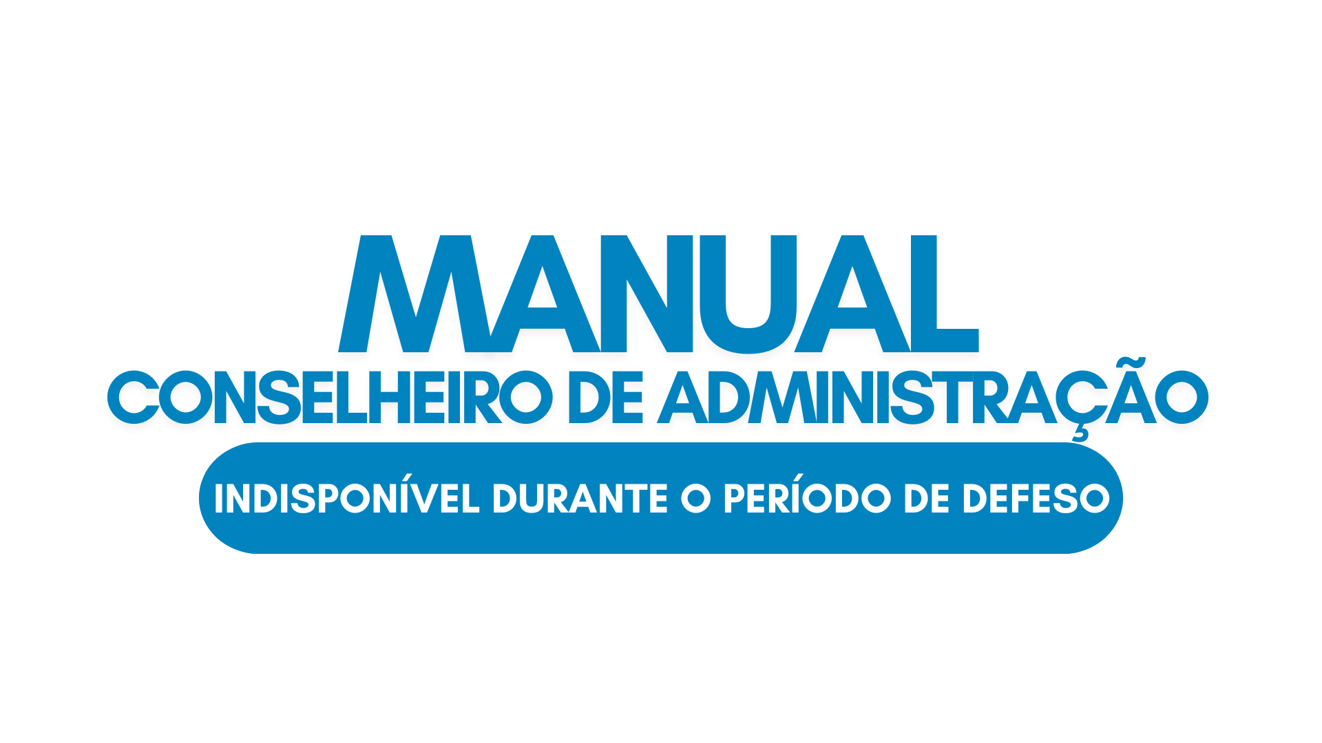Imagem com fundo cinza claro e elementos decorativos em cores vivas nas bordas. No centro, há um retângulo amarelo com o texto “MANUAL CONSELHEIRO DE ADMINISTRAÇÃO” em letras grandes e cinza escuro. À esquerda, aparece um ícone de livro azul com a palavra “manual” na capa e um símbolo de marca de verificação, representando conteúdo orientativo ou validado.