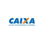 Imagem com fundo claro exibindo o logotipo “CAIXA”. No centro, aparece o texto “CAIXA” em letras maiúsculas na cor azul, com a letra “X” em destaque na cor laranja. Abaixo, em tamanho menor, está o texto “CAIXA ECONÔMICA FEDERAL” também em azul, compondo uma identidade visual institucional ligada ao setor financeiro público.