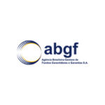 Imagem com fundo claro contendo o logotipo “abgf”. À esquerda, há um símbolo circular formado por linhas curvas em tons de azul e dourado, sugerindo movimento e conexão. À direita, aparece o texto “abgf” em letras minúsculas, seguido abaixo pela denominação “Agência Brasileira Gestora de Fundos Garantidores e Garantias S.A.” em fonte menor. O conjunto representa uma identidade visual institucional ligada à gestão de garantias e fundos.