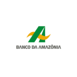 Imagem com fundo claro exibindo o logotipo “Banco da Amazônia”. No centro, há um símbolo estilizado nas cores verde e amarela que forma a letra “A”, remetendo à bandeira do Brasil. Abaixo do símbolo, aparece o texto “BANCO DA AMAZÔNIA” em letras maiúsculas na cor verde, compondo uma identidade visual institucional ligada ao setor financeiro público.
