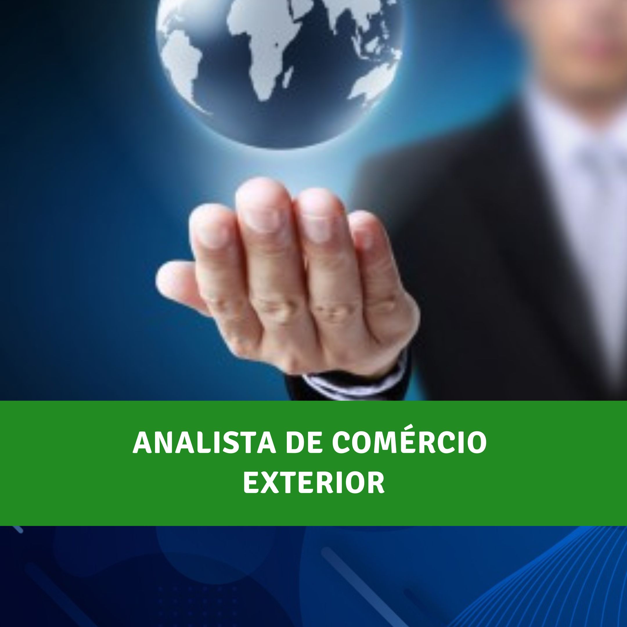 Banner escrito analista de comércio exterior