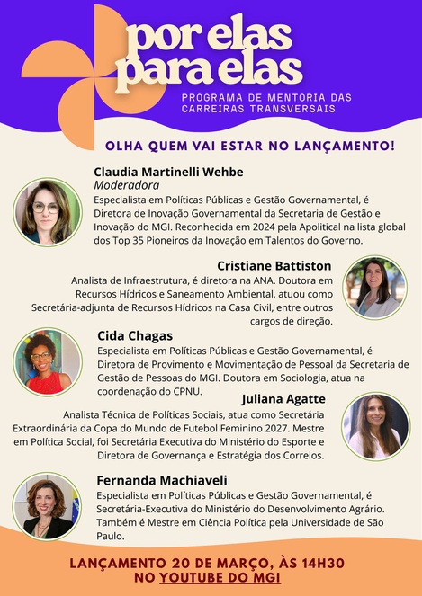 Lançamento do programa será online, no Youtube do MGI