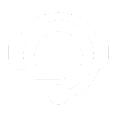 ìcone com fone de ouvido branco ´logo da central