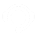 ìcone com fone de ouvido branco ´logo da central