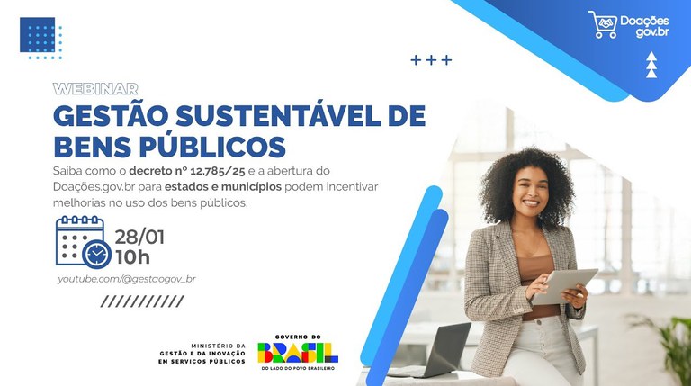MGI realiza webinário sobre gestão sustentável de bens públicos