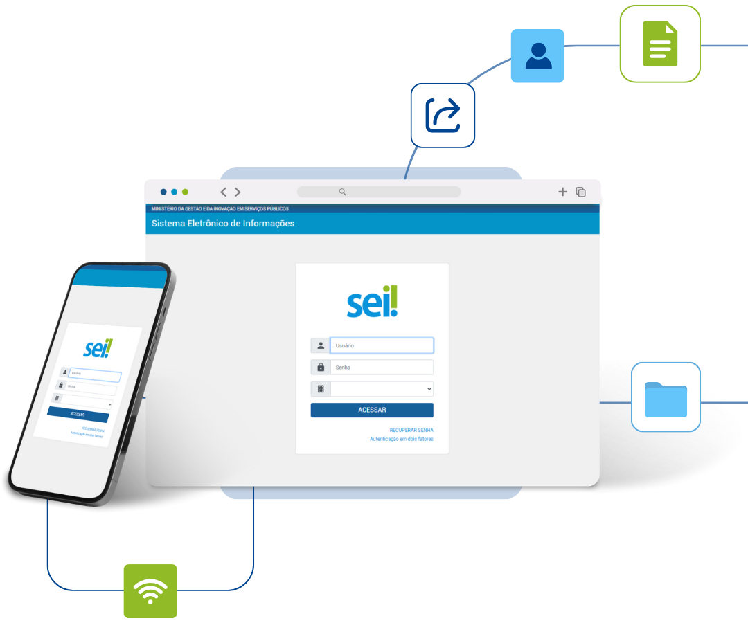 Mockup de tela do SEI