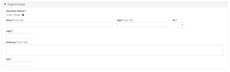Tela de acesso do portal do Tramita - tela de cadastro