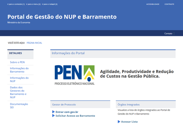 Portal do sistema Tramita