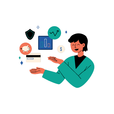 Ilustração colorida de homem acessando o canal facilmente