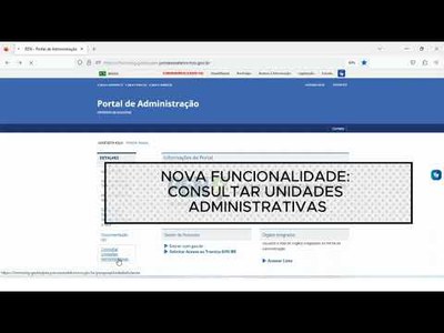 Novas Funcionalidades do Portal de Adm. do Tramita GOV.BR: Consultar unidades administrativas
