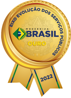 ilustração de medalha ouro do selo de modernização