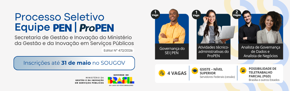 Acesse abaixo o link para o Edital N° 472/2026 do Processo Seletivo no SOUGOV. Faça parte da nossa equipe!