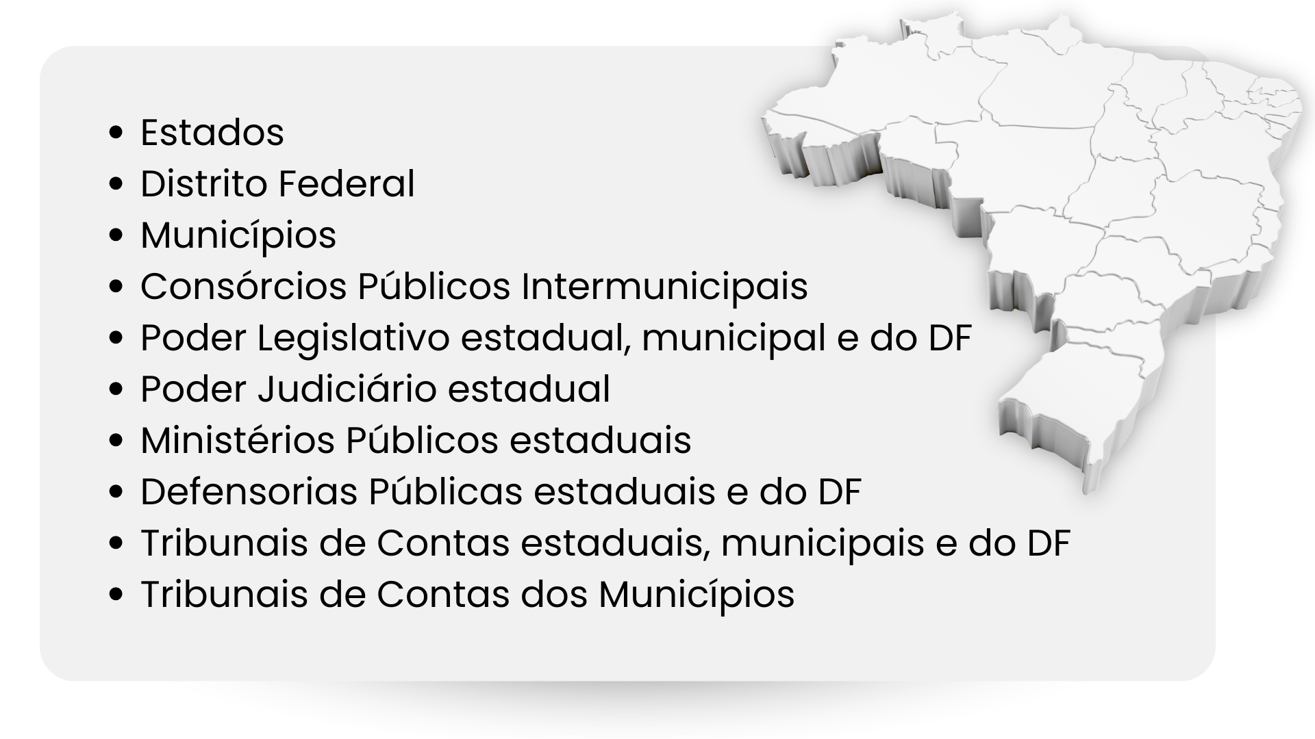 Mapa com lista de entidades que podem aderir. Leva para página com mais detalhes sobre adesão