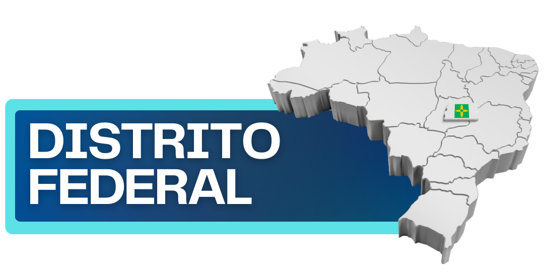 caixa azul com mapa do DF