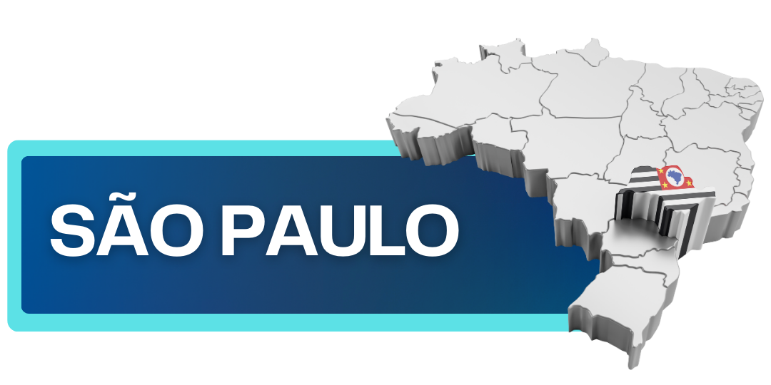 botão com nome e mapa de São Paulo