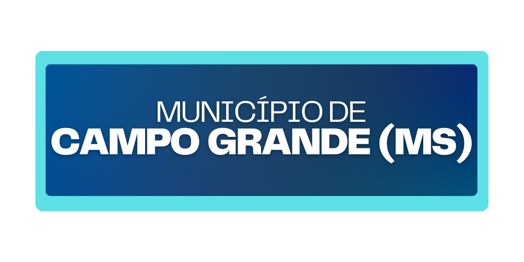 Botão com fundo azul e link com informações sobre o SEI de Campo Grande