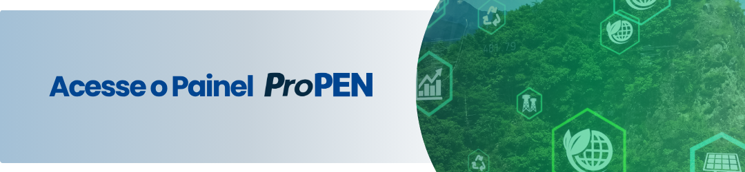 Banner com fundo cinza e verde chamando para o Painel ProPEN