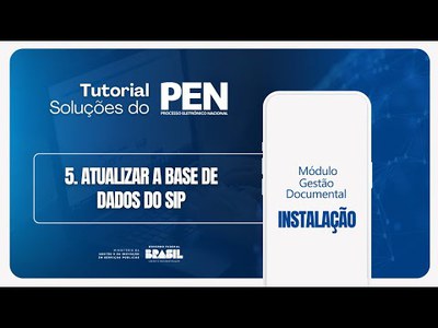 5. Atualizar a base de dados do SIP | Instalação Módulo Gestão Documental SEI
