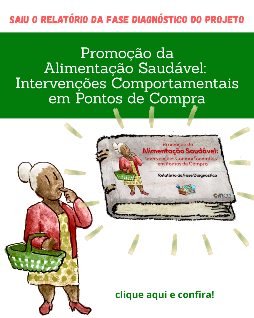 Banner de lançamento do Relatório do Projeto Alimentação Saúdável, Fase Diagnóstico