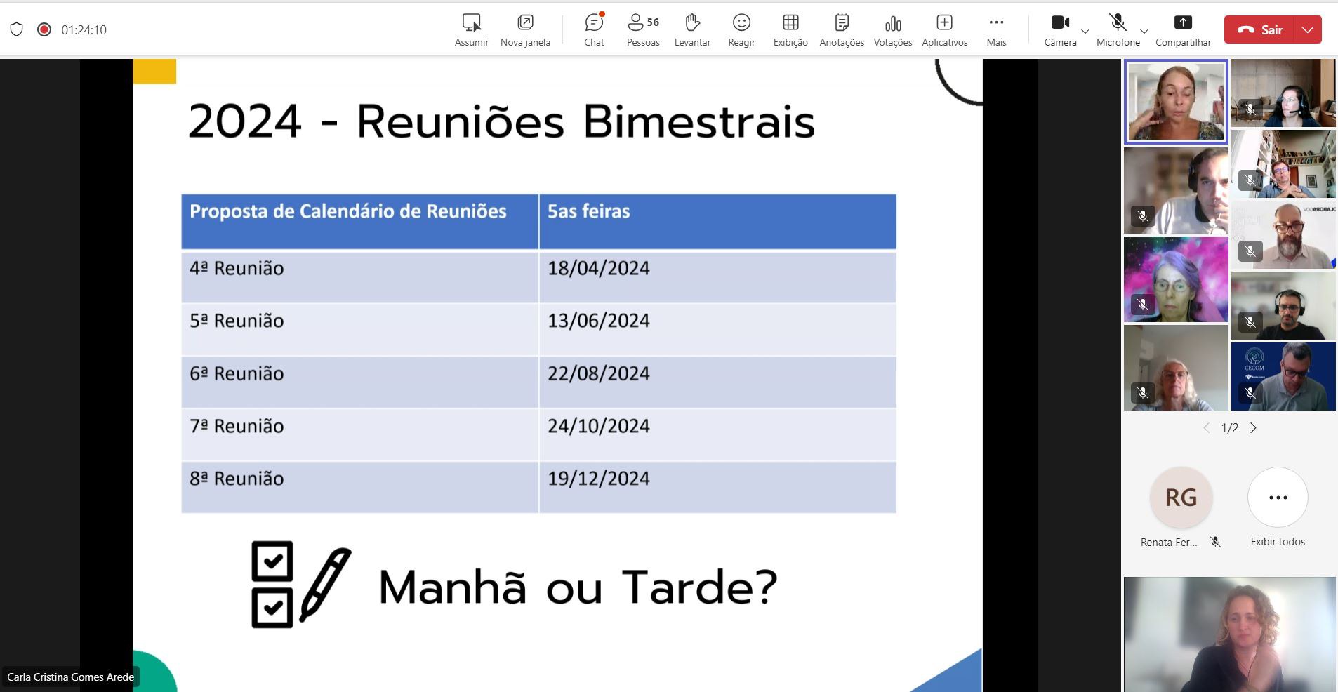 3ª Reunião da CINCONECTE - Enquete