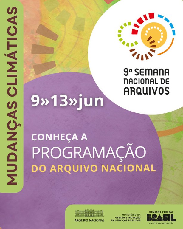 Arquivo Nacional promove a 9ª Semana Nacional de Arquivos