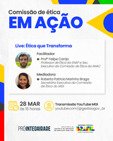 Gestão celebra um ano da Comissão de Ética com live comemorativa