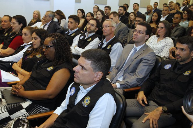 Cerimônia de posse foi realizada no auditório do Ministério do Trabalho e Emprego. Foto: Adalberto Marques/MGI