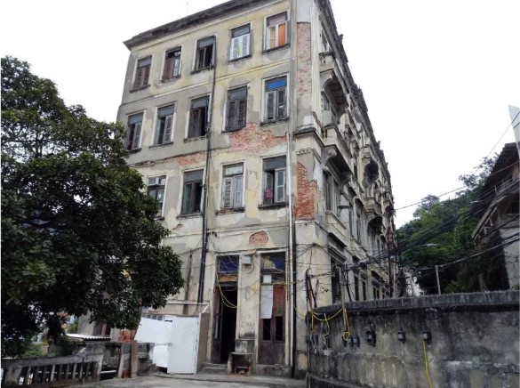 Imóvel conhecido como “Hotel dos Ingleses”, no Bairro Glória, no Rio de Janeiro, que dará origem a cerca de 60 unidades habitacionais pelo MCMC-E. Foto: SPU/RJ.