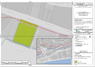 Planta do terreno da União em Vitória (ES) onde será construído empreendimento do MCMV-Entidades para 106 famílias. Foto: SPU/ES.