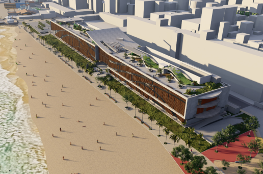 Projeto do Campus Iracema, que abrigará a sede do LABOMAR e o Centro Tecnológico de Ciências Naturais (CTCN) (Imagem: UFC Infra)