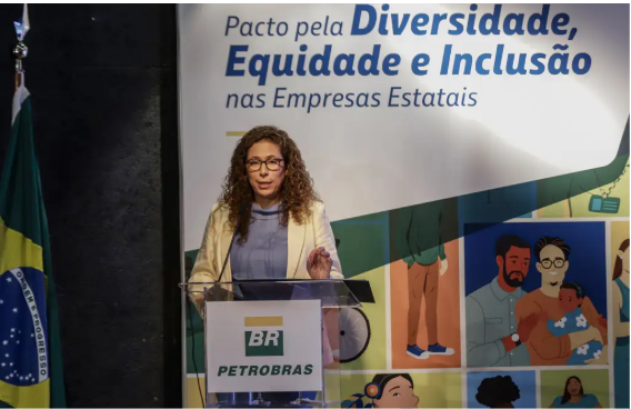 Discurso da ministra da Gestão durante a cerimônia de assinatura do Pacto pela Diversidade, Equidade e Inclusão, em 4/9/2024. Foto: Joédson Alves/Agência Brasil