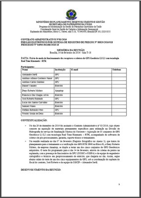 MEMÓRIA DA REUNIÃO 