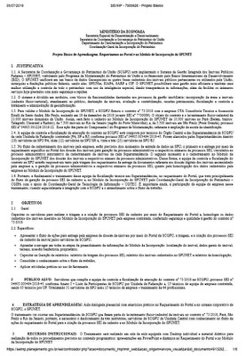 Projeto Básico de Aprendizagem: Requerimento no Portal e no Módulo de Incorporação do SPUNET