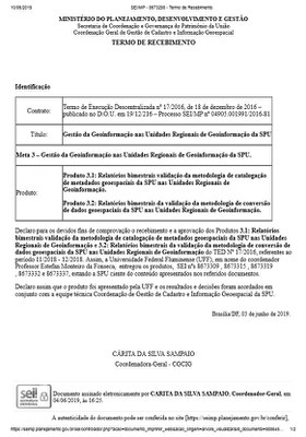 TERMO DE RECEBIMENTO -  Relatório Bimestral