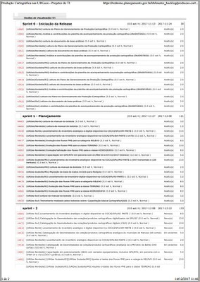 Extrato de atividades planejadas / executadas nas URGeos