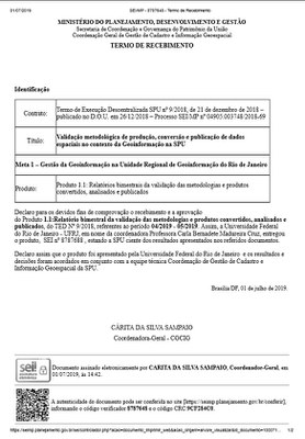 Termo de Recebimento – TED UFRJ 
