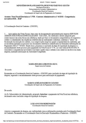 Ordem Bancária – pagamento OS 2