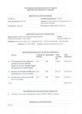 Nota 3965 SEI 2809450 – Apresentação de Nota Fiscal (parcial) – OS 04 