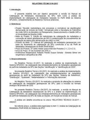 RELATÓRIO TÉCNICO 04-2017