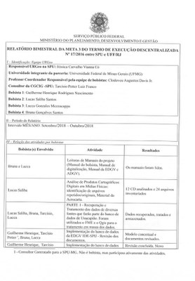 Relatório Bimestral da Meta 03 do Termo de Execução Descentralizada Nº 17/2016 entre SPU e UFF/RJ 