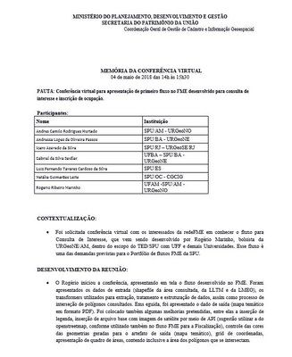MEMÓRIA DACONFERÊNCIA VIRTUAL
