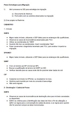 Plano Estratégico para Migração de Dados
