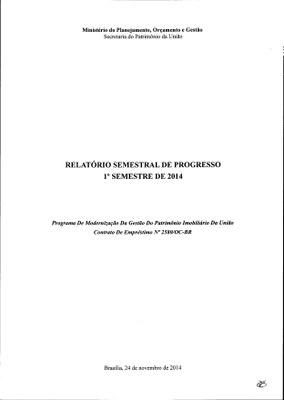 Relatório Semestral de Progresso 1º Semestre 2014