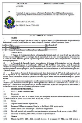 URGEO - Aquisição de Scanner e Workstation - Termo de Referência