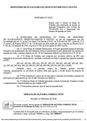 PORTARIA Nº 11832