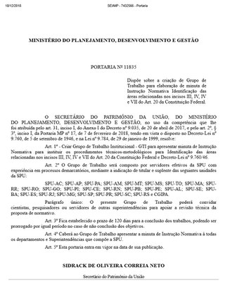 PORTARIA Nº 11835