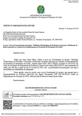 OFÍCIO Nº 24483/2019/CGCIG-SPU/MP