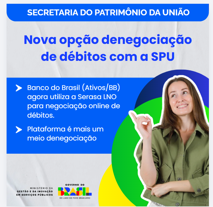 Nova opção de negociação de débitos com a SPU.