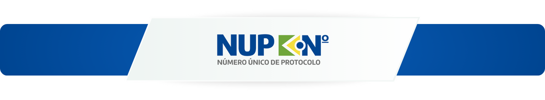 Banner com logo do Numero Unico de protocolo - NUP