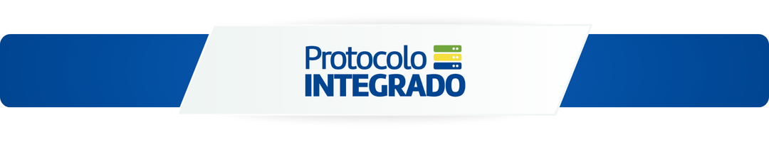 banner com laterais azuis e logo do protocolo integrado